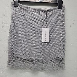 NWT Womans WeWoreWhat Crystal Mini Skirt. Size 2. Cute!!!